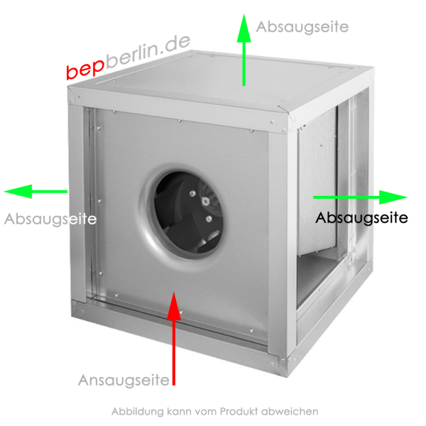 7.600m³/h, Airbox Küchenabluftbox, 700 x 700 x 700 mm